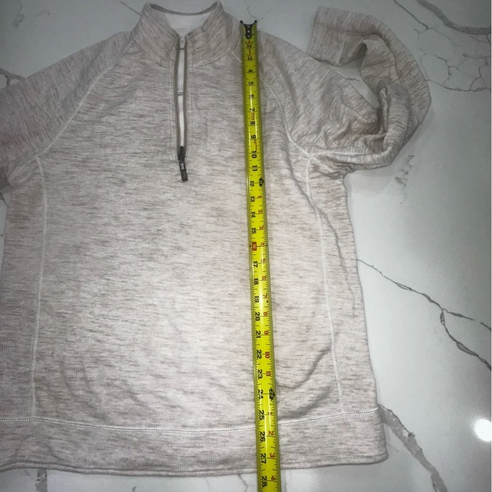 Tommy Bahama Flipshore Reversible 1/4 Zip Pullover Sweatshirt Oatmeal L